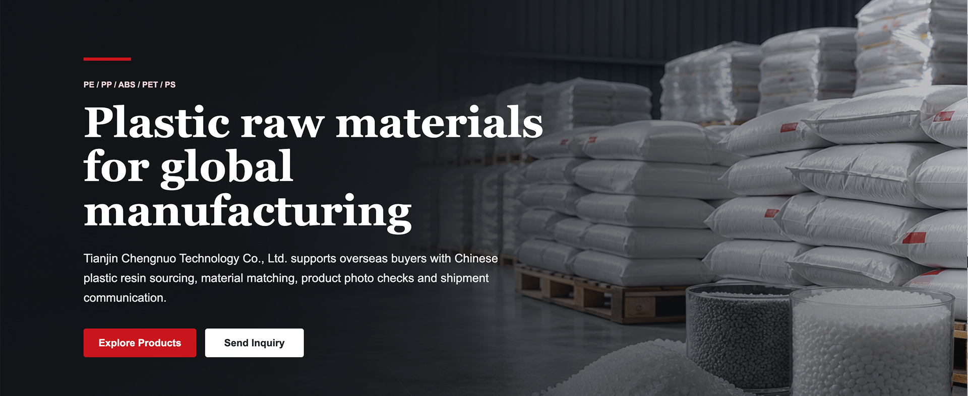 «Tianjin Chengnuo Technology Co., Ltd.»-ն աջակցում է արտասահմանյան գնորդներին չինական պլաստիկ խեժերի ձեռքբերման, նյութերի համապատասխանեցման, արտադրանքի լուսանկարների ստուգման և առաքման հաղորդակցման հարցերում: